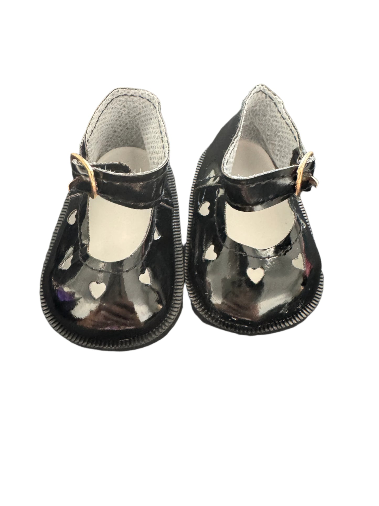 Black Heart Pattern Mary Jane Shoes