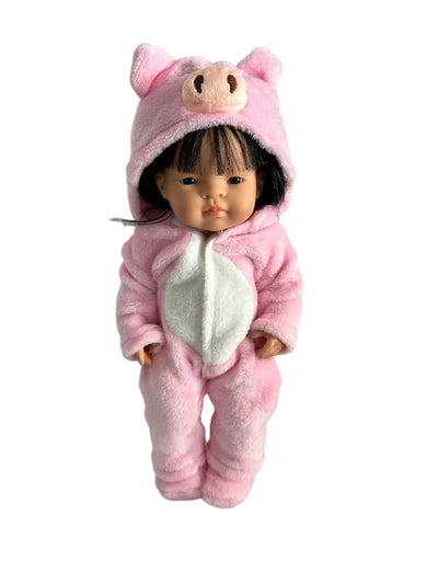 Pink Pig Onesie Sleeper with Booties