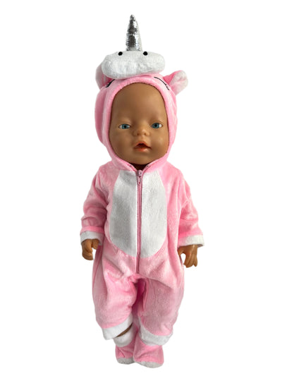 Pink Unicorn Onesie Sleeper with Booties