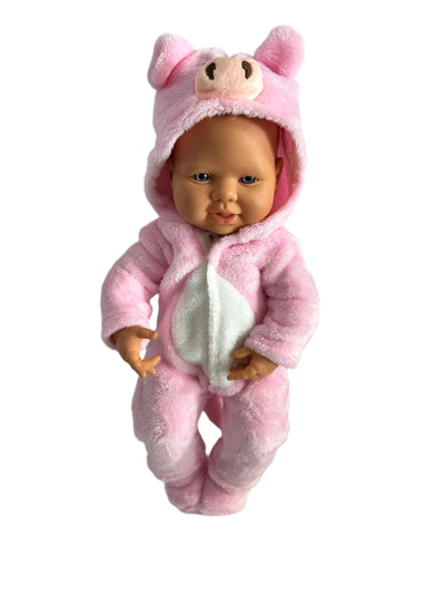 Pink Pig Onesie Sleeper with Booties