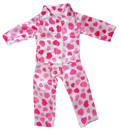 Dolls Satin Heart Pyjamas (xs)