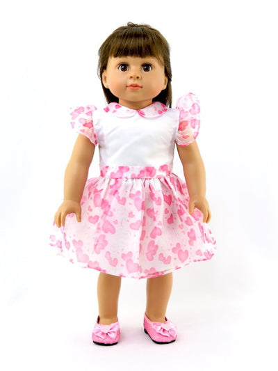 Dolls Pink Hearts Organza Dress